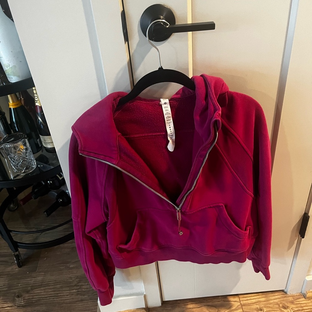 Lululemon scuba cropped half ziphoodie